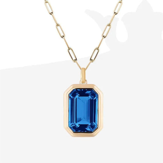 Square Zircon Necklace A5019