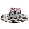 Printed Western Cowboy Leather Hat H8036