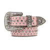 Pink Riveted Rhinestone Belt B4025