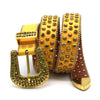 Golden Riveted Rhinestone Belt B4020