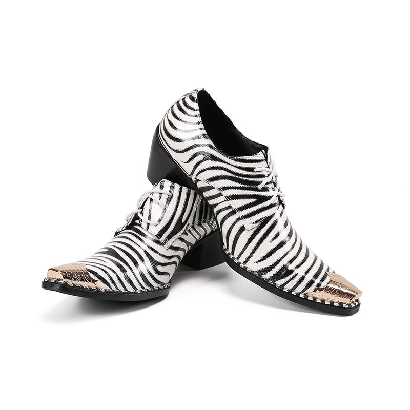 AOMISHOES™  Italian Zebra High Heel Shoes #8119