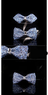 AOMISHOES™ Sea Blue Rhinestone Bow Tie #1025