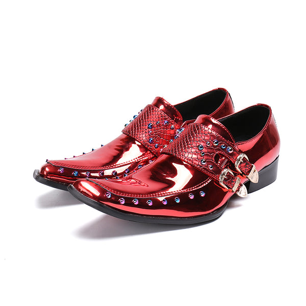 AOMISHOES™  Multicolor Rivets Dress Shoes #8026
