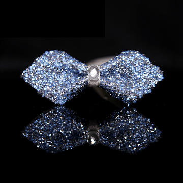 AOMISHOES™ Sea Blue Rhinestone Bow Tie #1025