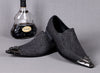 AOMISHOES™ Black Shadow Alligator Dress Shoes #8077