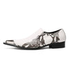 AOMISHOES™  Print White Dress Shoes #8033