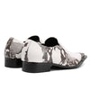 AOMISHOES™  Print White Dress Shoes #8033