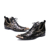 AOMISHOES™ Black Leopard Boots #8062