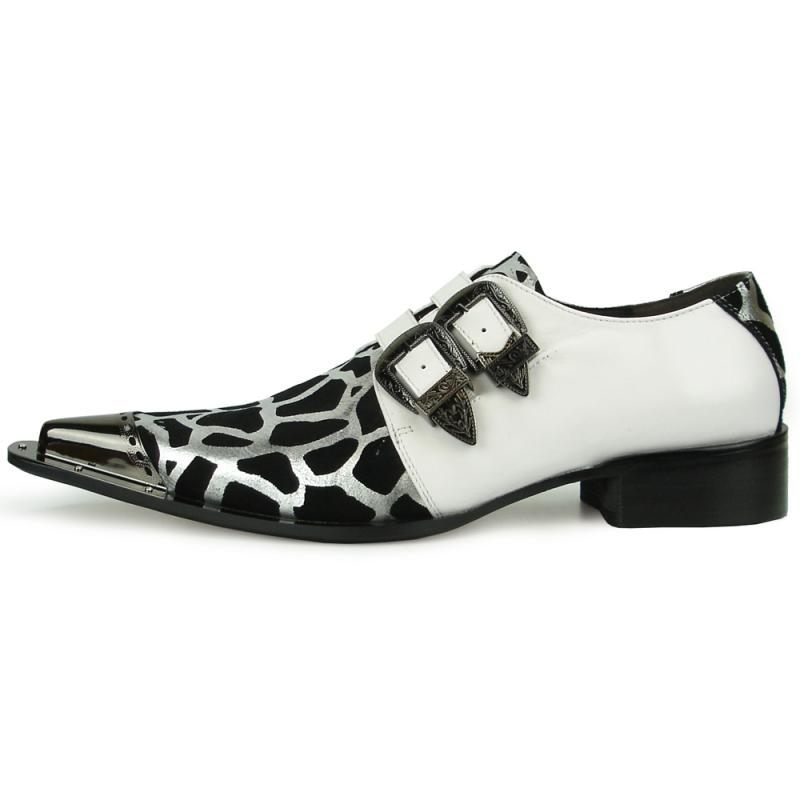 AOMISHOES™  Italian White-Black Party Shoes #7026