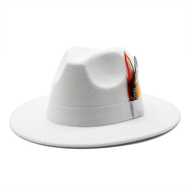 Ribbon Vintage Wool Fedora Hat H8023