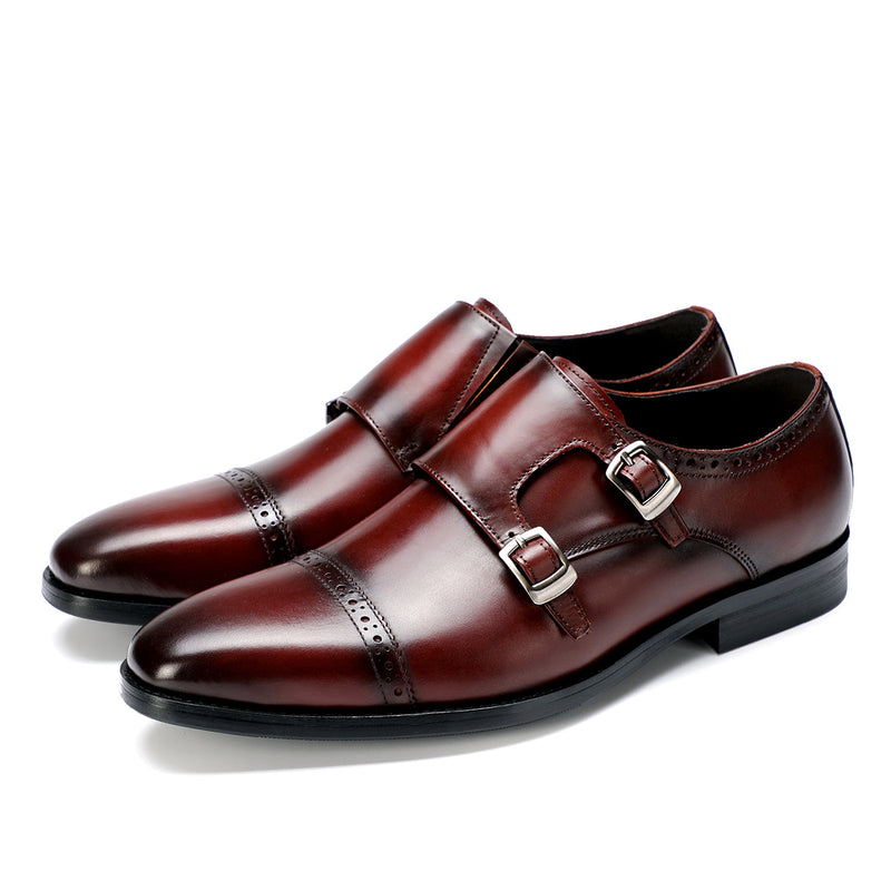 The Dylan Wingtip Double Monk Strap